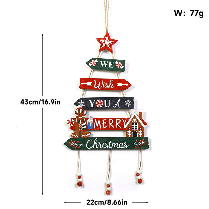 Wholesale Wooden crafts hanging signs for party Christmas decorations