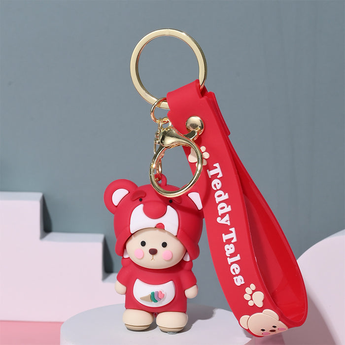 Wholesale cartoon doll silicone keychain JDC-KC-HongSheng012