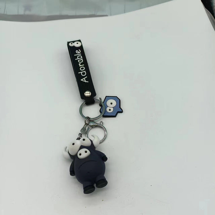 Wholesale PVC Soft Rubber Keychain Pendant Cartoon Doll Trendy Car Keychain