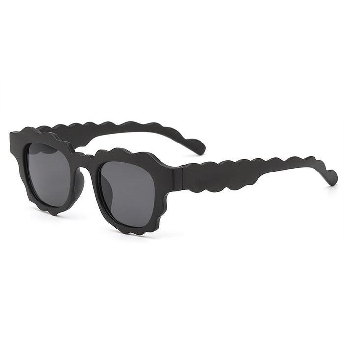 Wholesale Niche wave shaped children's sunglasses, personalized retro glasses, sunglasses