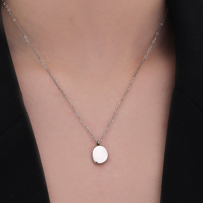 Wholesale Minimalist Light Luxury Necklace, Genuine Gold Plated English Engraved Pendant Jewelry