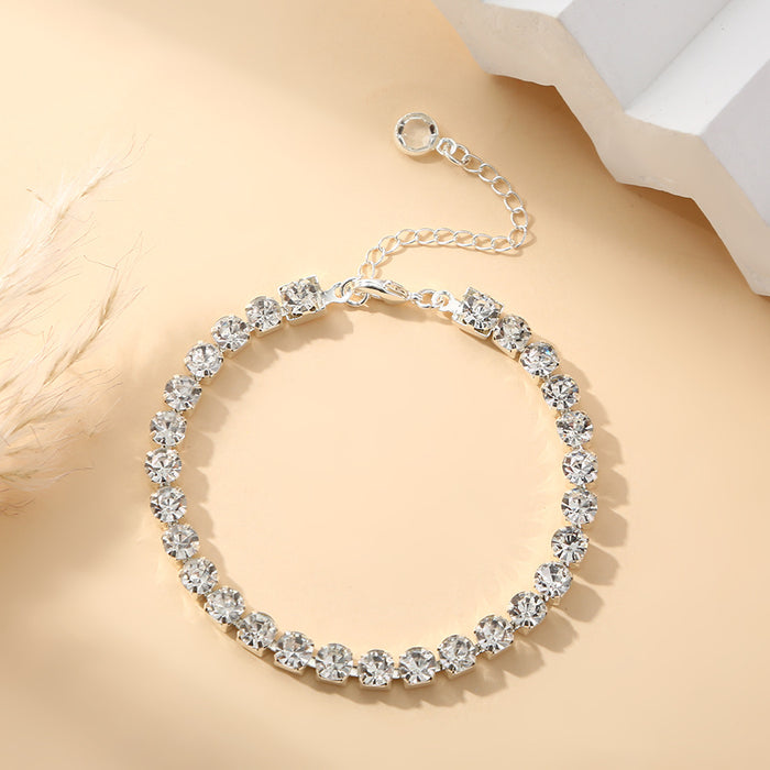 Wholesale Popular rhinestone claw chain versatile temperament bracelet copper plated real gold non fading accessory