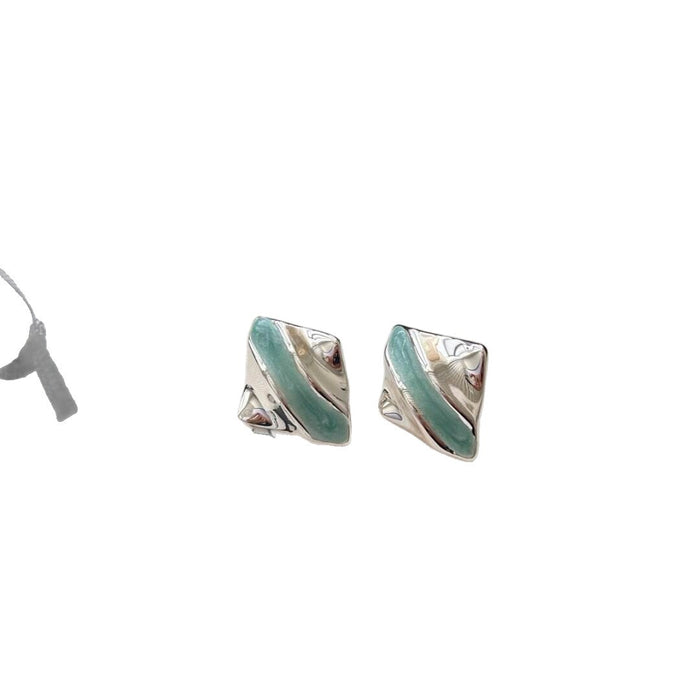 Wholesale Metallic Diamond-Shaped Oil Drop Earrings Irregular Earrings Earrings