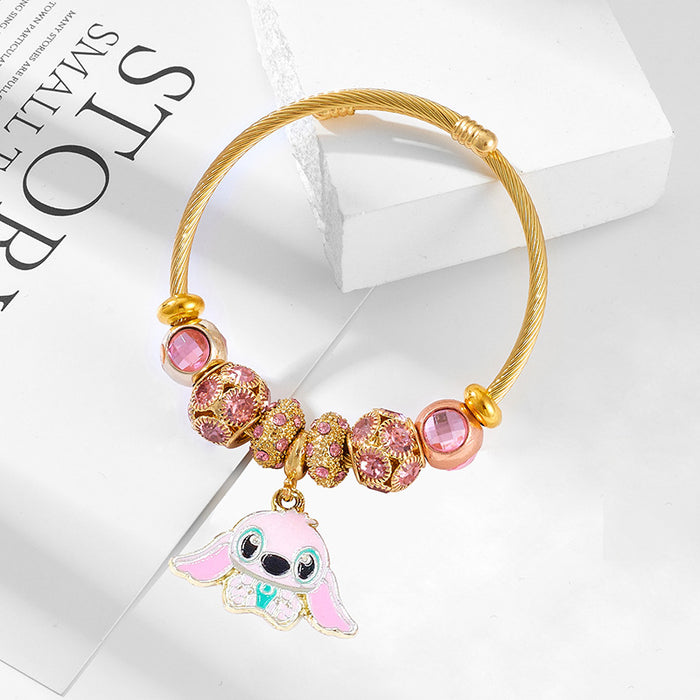 Wholesale Cartoon Couple Bracelet Stainless Steel Jewelry Accessory MOQ≥2