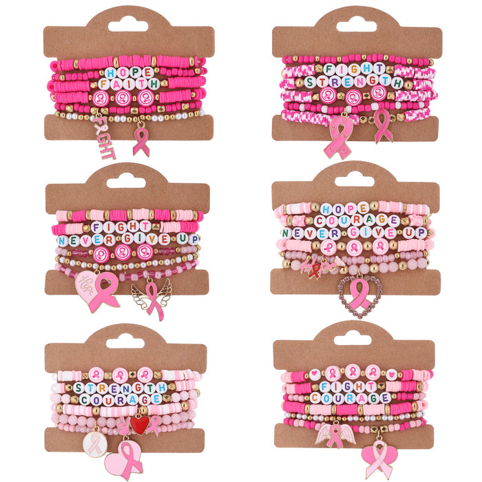 Wholesale Red ribbon-shaped pendant accessory with 18. 5cm bracelet