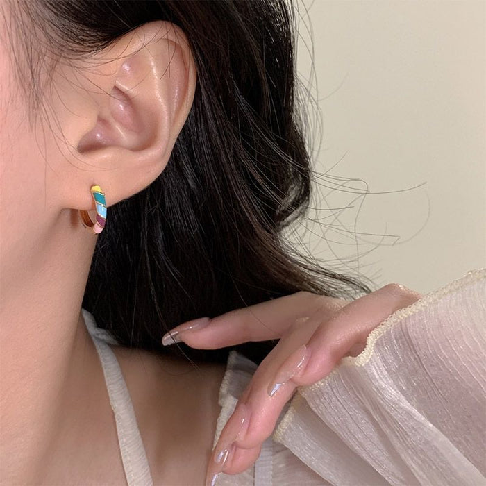 Wholesale Circle earrings for women with a sense of luxury, retro ear loops, and ear buckles