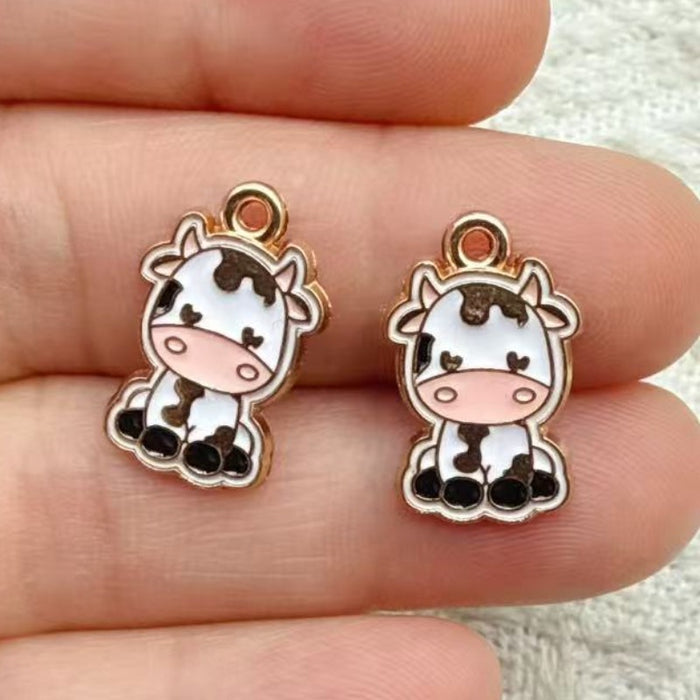 Wholesale 1 PCS Alloy colorful enamel animal DIY charm