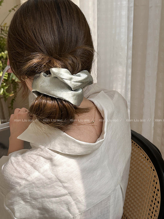 Wholesale Satin headband, new high-end hair tie, ponytail tie, headband, rubber band headband, floral hair accessory