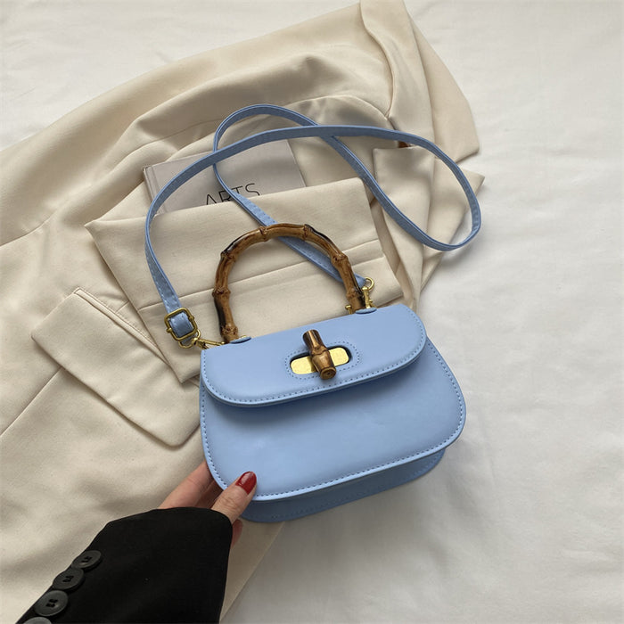 Wholesale Retro bamboo saddle bag, one shoulder crossbody handbag, fashionable, casual, and simple