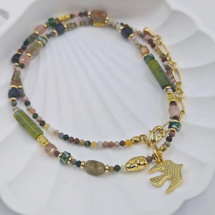 Wholesale Pendant handmade exquisite bead necklace with retro design necklace