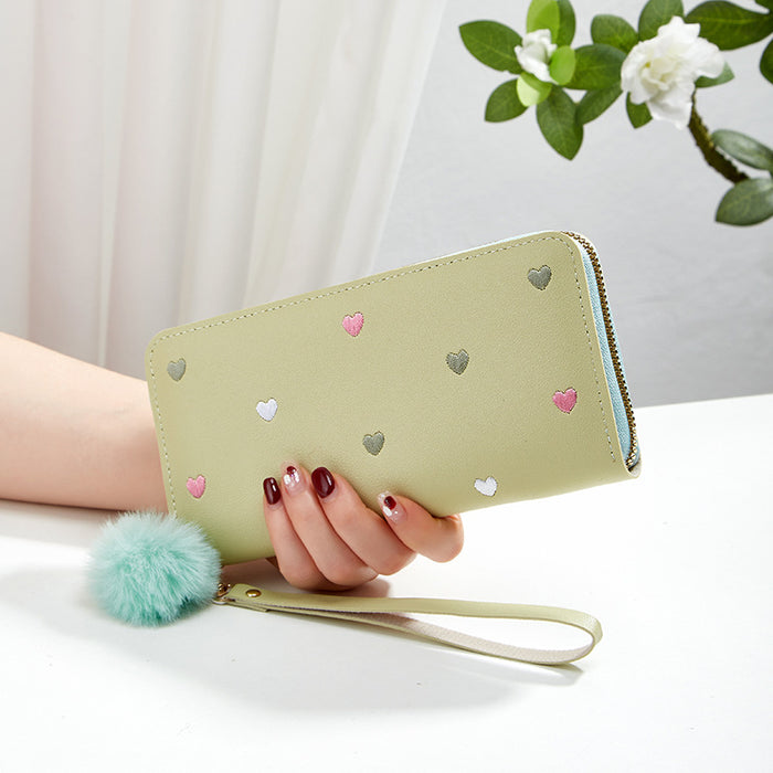 Wholesale Single Zipper Multifunctional Long Wallet for Women JDC-WT-QJR012