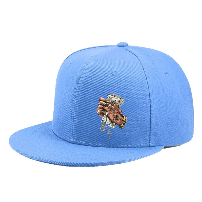 Wholesale Two handed letter printed baseball cap, skateboard flat edge cap, hat