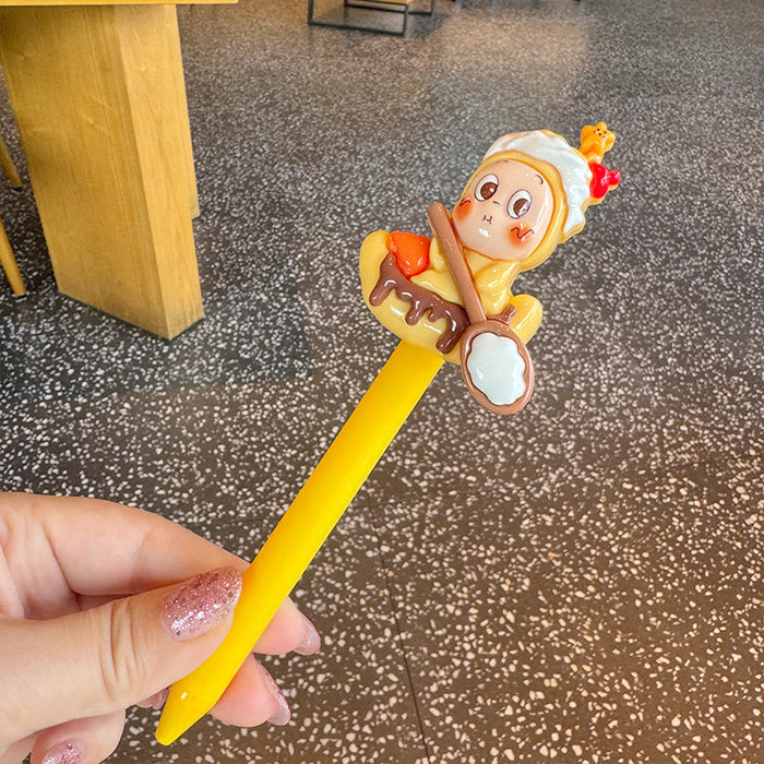 Wholesale Little doll click pen cute neutral pen ballpoint pen student