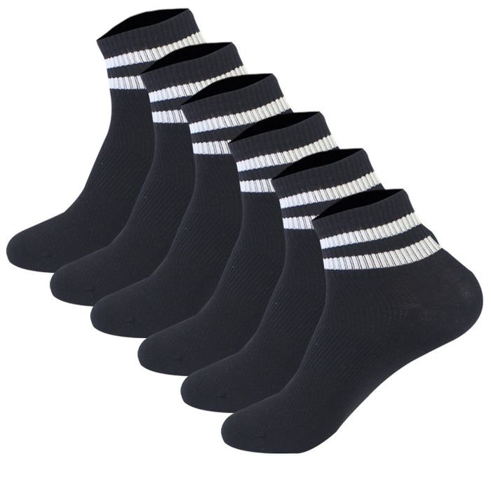 Wholesale Sports socks, thin mesh boat socks, striped short tube socks, breathable cotton socks