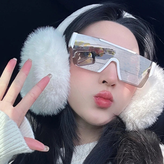 Wholesale Fashion cycling sunglasses, outdoor windproof large frame glasses, street photography, high-end sun shading sunglasses