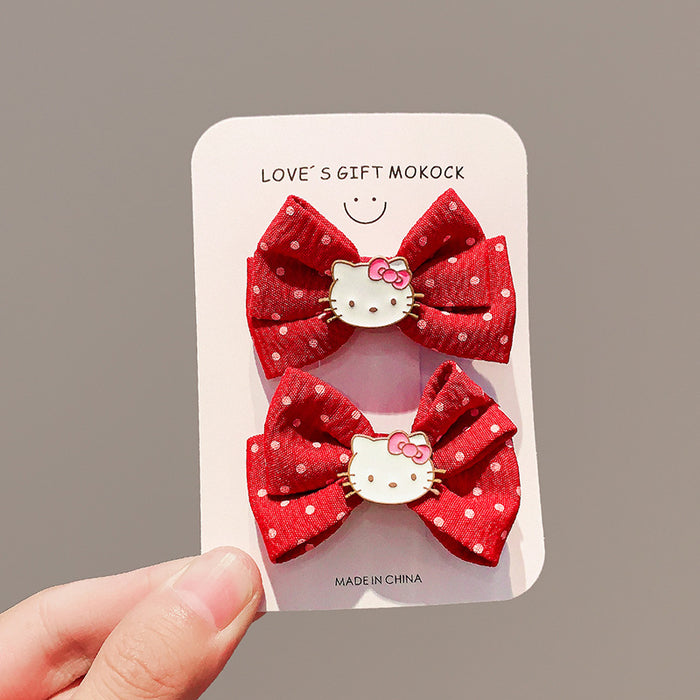 Wholesale Fabric Hairpin Bow Hair Clip Sweet Side Clip Bangs Hair Accessory