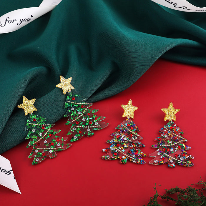 Wholesale Christmas  tree earrings