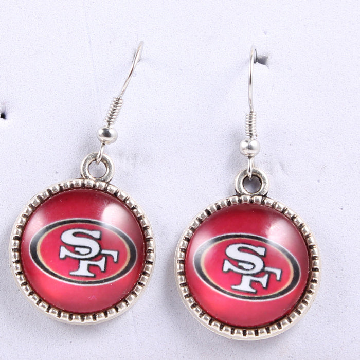 Wholesale Football team earrings jewelry cowboy pirate steel