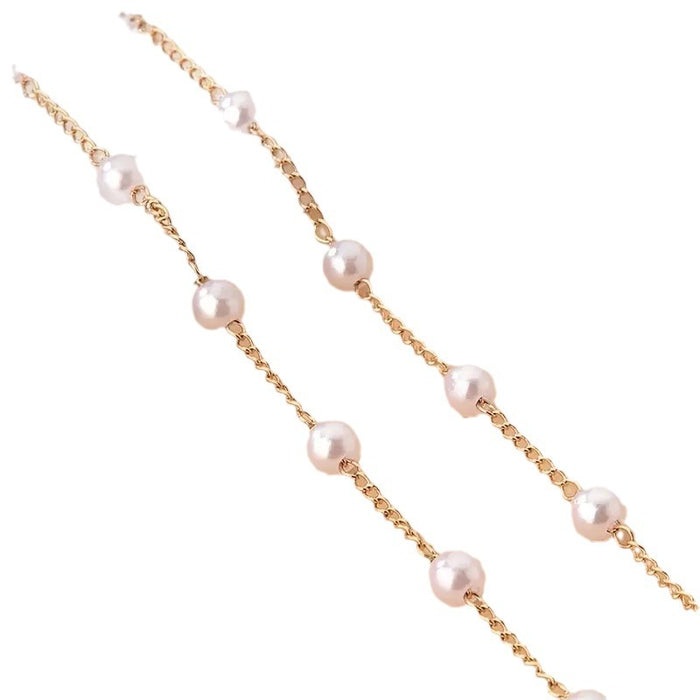 Wholesale Simple and elegant pearl chain necklace and bracelet set