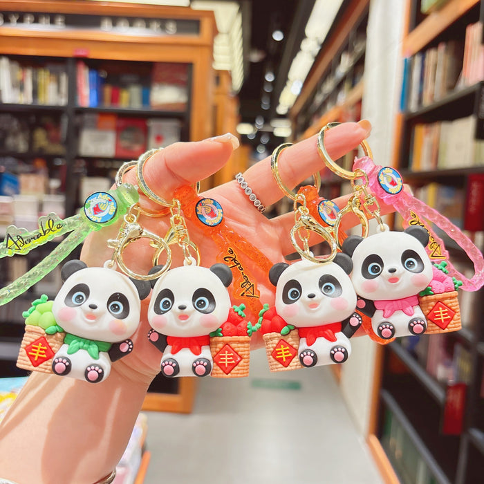 Wholesale panda key chain pendant bag key chain small pendant