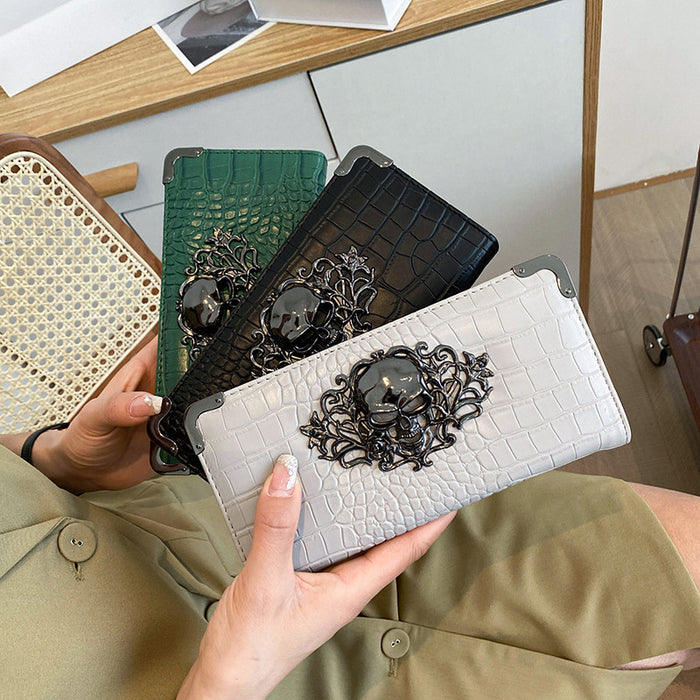 Wholesale Women' s Solid Color Crocodile Pattern PU Handbag Everyday Fashion Accessory