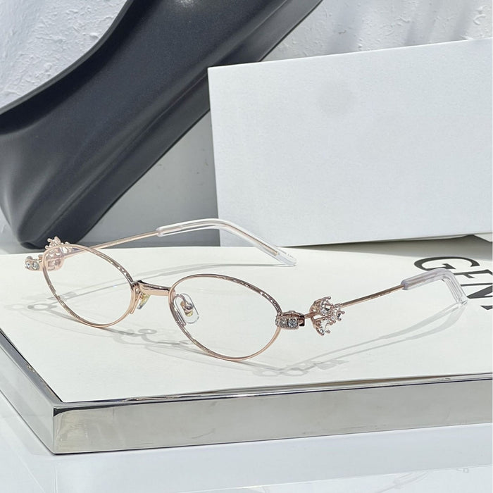 Wholesale Fashion diamond studded women's personalized street photography sunglasses, anti blue light glasses frame