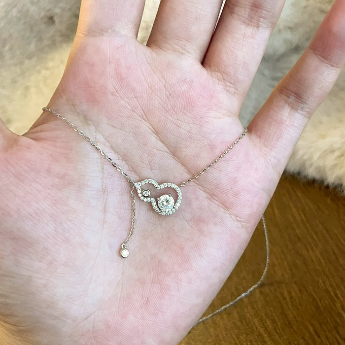 Wholesale  Double-ring gourd necklace women's clavicle chain necklace jewelry