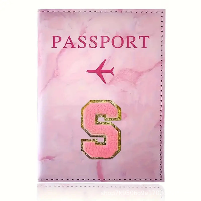 Wholesale Trendy Monogram Passport Cover Initial PU Leather Travel Wallet Unisex Boutique Card Holder