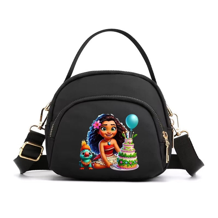 Wholesale Cartoon Printed Small Square Bag Mini Mobile Phone Bag Casual Simple Nylon Cloth Bag