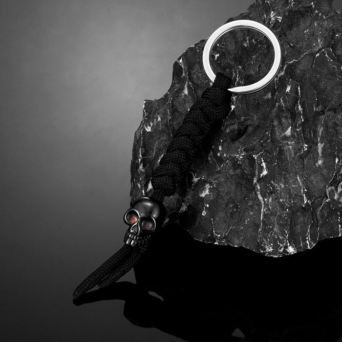 Wholesale Creative Decorative Keychain Gold Silver Fashion Skeleton Stainless Steel Hand Woven Rope