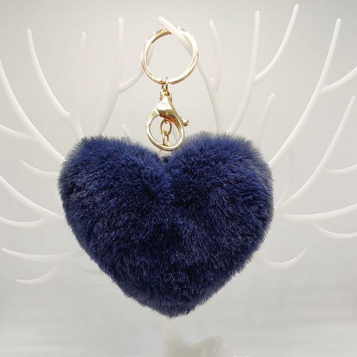 Wholesale Love Heart Plush Peach Heart Keychain Car Keychain Plush Pendant