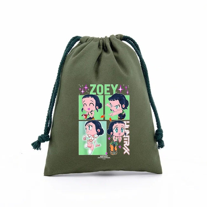 Wholesale Cartoon Canvas Drawstring Travel Storage Bag Handbags