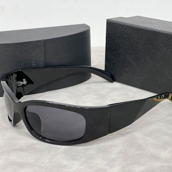 Wholesale  curved glasses women's anti-ultraviolet sunglasses sunglasses men's round face trend