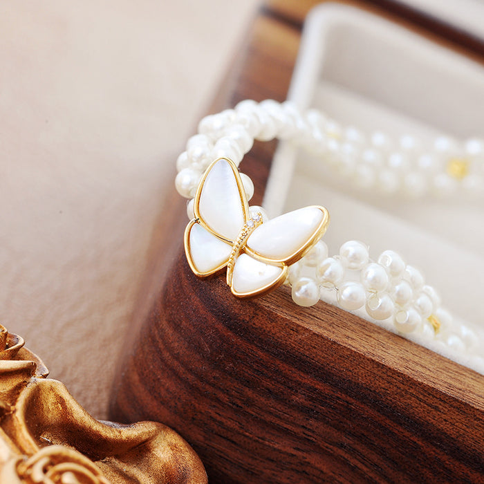 Wholesale Same multi-layer pearl necklace, high-end neck chain, bone chain design, jewelry accessories