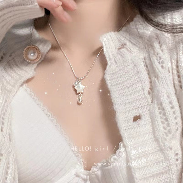 Wholesale Shell star pendant necklace, light luxury, niche, high-end, sweater chain accessory