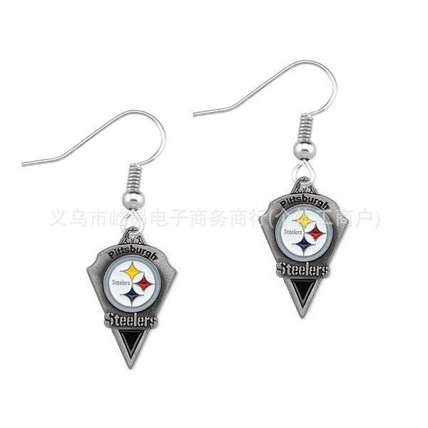 Wholesale Rugby team logo earrings