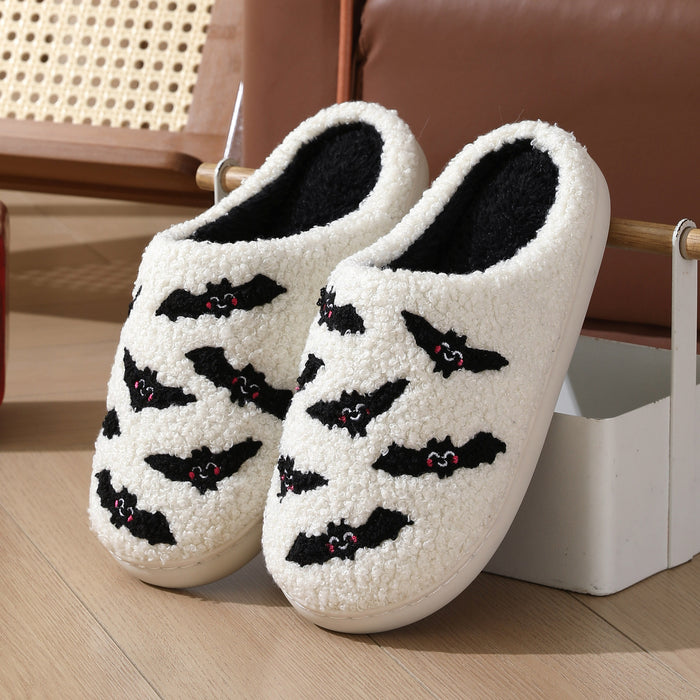 Wholesale  slippers for women  home non-slip home indoor warm cartoon skull cotton slippers