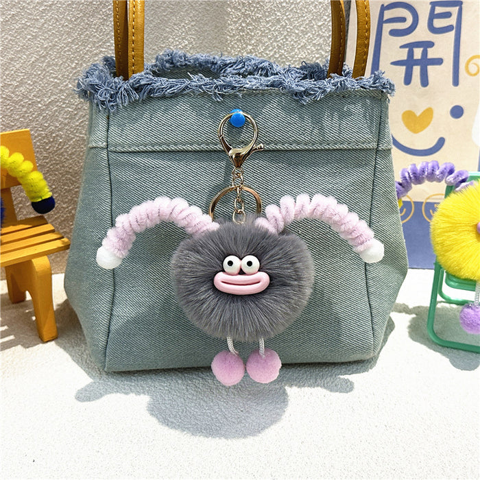 Wholesale Cartoon Key Chain Cute Sausage Mouth Internet Celebrity Schoolbag Pendant Plush Doll Key Chain Hanging Small Gift