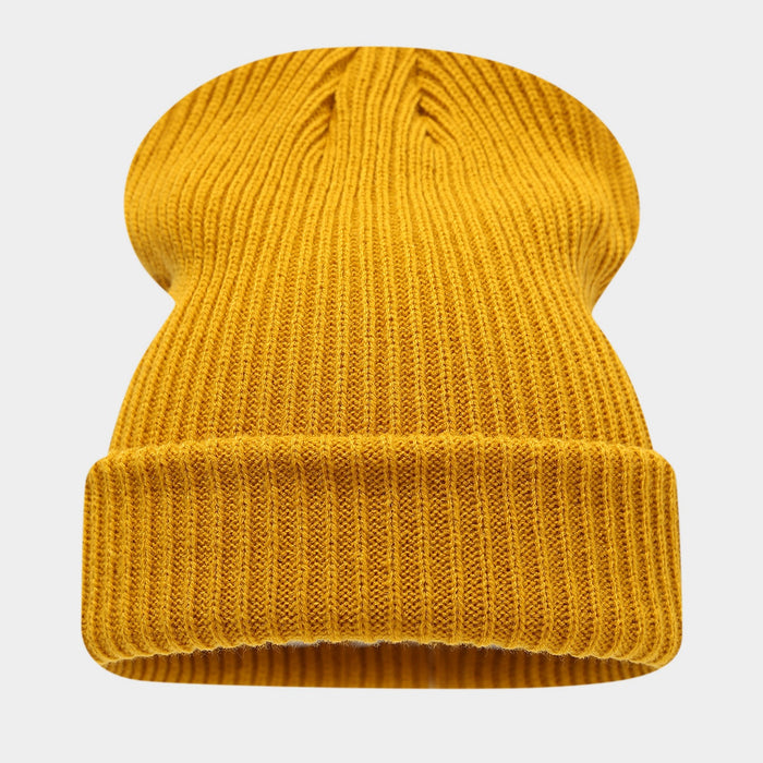 Wholesale Double-striped cuffed pullover warm knitted fashionhat