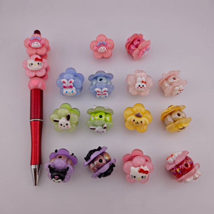 Wholesale 50PCS Cartoon Resin Pen Beads JDC-BDS-HanYi001