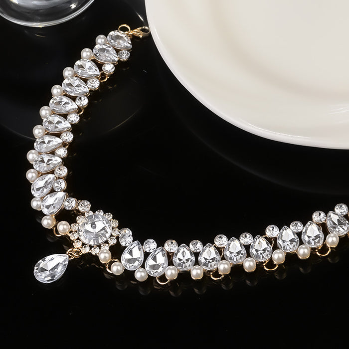 Wholesale Diamond-encrusted Pearl Necklace New Exaggerated Accessories