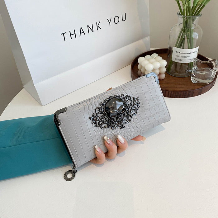 Wholesale Women' s Solid Color Crocodile Pattern PU Handbag Everyday Fashion Accessory