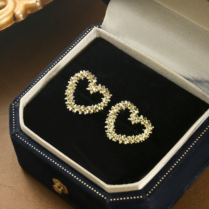 Wholesale Heart earrings gold fashion earrings