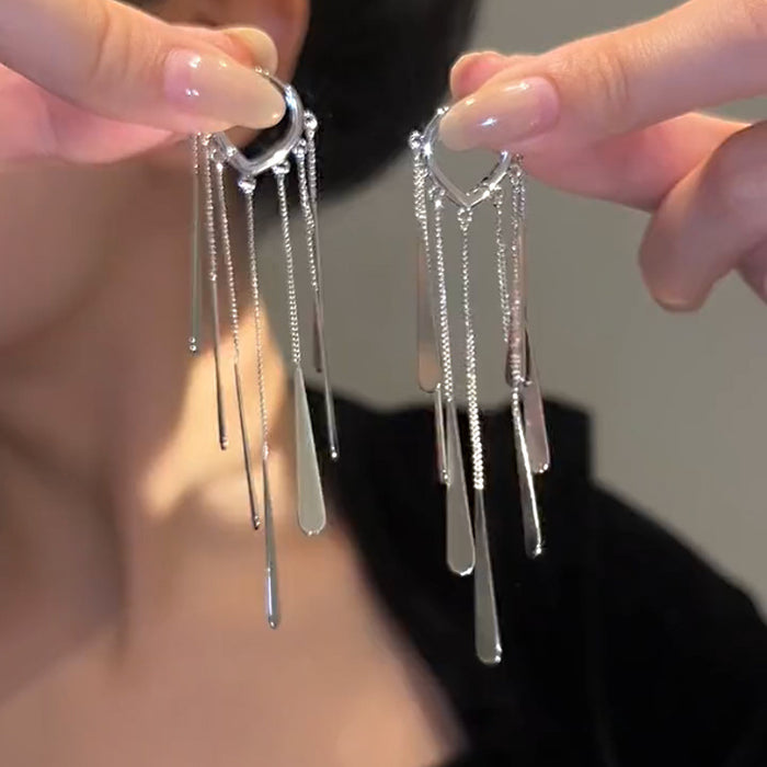 Wholesale Flower Tassel Zircon Earrings Copper Fashion Accessory MOQ≥2