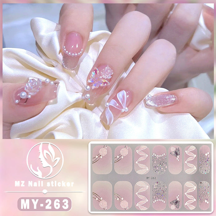 Wholesale 14 Pieces/sheet Butterfly Bake Free Gel Nails Kits Nail Stickers JDC-NS-ARS002