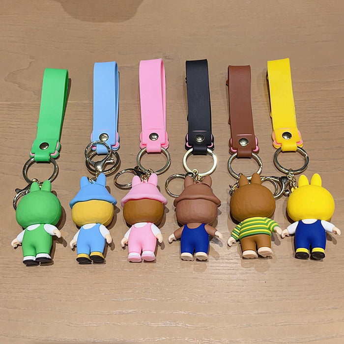 Wholesale Dress-up Little Sheep Keychain Creative Doll Pendant Car Keychain Accessory Small Gift