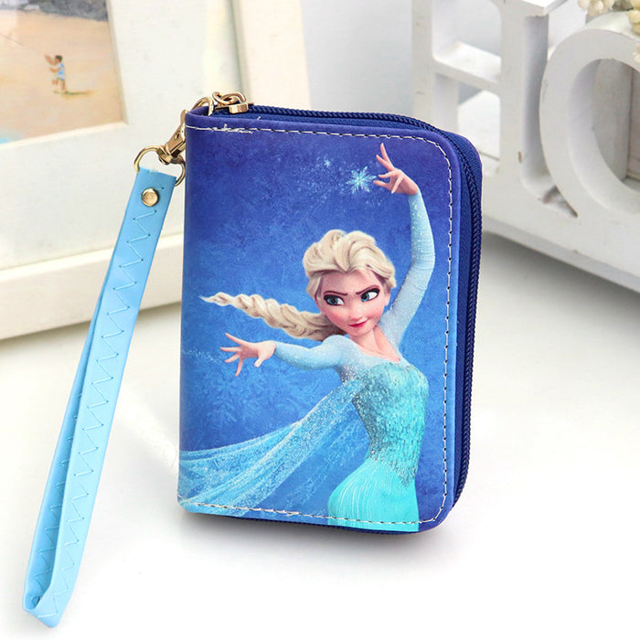 Wholesale Mini Cartoon beautiful girl cute female student fresh women's short zipper portable wallet