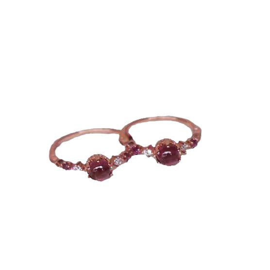 Wholesale Rose Stone Simple Retro Versatile Open Ring Adjustable
