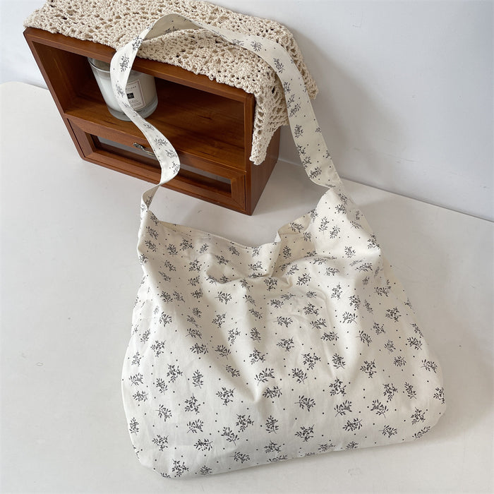 Wholesale Floral canvas bag women' s spring and summer new leisure one-strap crossbody bag large capacity shoulder bag