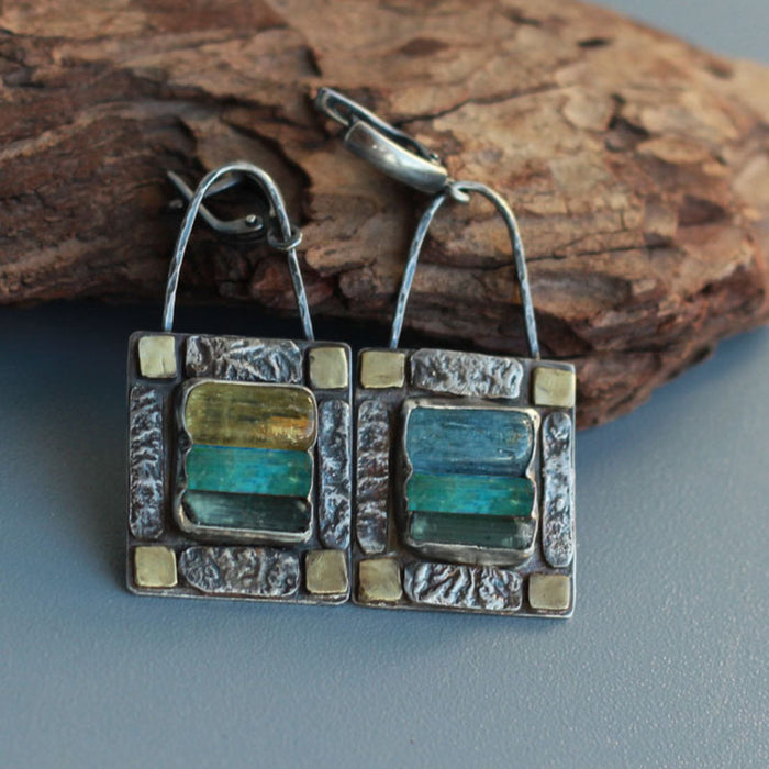 Wholesale Tribal Crystal Geometric Earrings